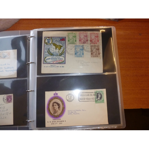 34 - BC covers in 4 binders, incl Burma 1948 Independence FDC, Omnibus incl range 1937 Coronation covers,... 