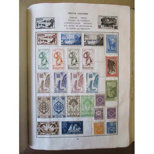 92 - World misc early to modern M/U coln in 4 albums and loose. China, French colonies, GB, etc. Loose ra... 