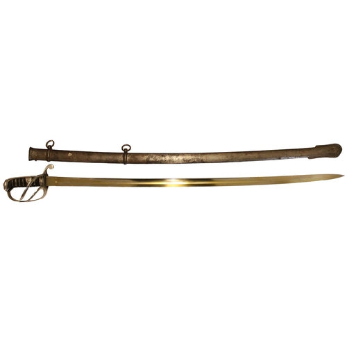 110 - 1821 Pattern cavalry trooper's sword and scabbard by Gilpin & Co, ricasso marked Gilpin & Co/Northum... 