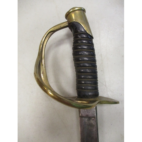 114A - US Model 1860 trooper's cavalry sabre and scabbard by Ames, ricasso marked Made by/AMES MFg Co/CHICO... 