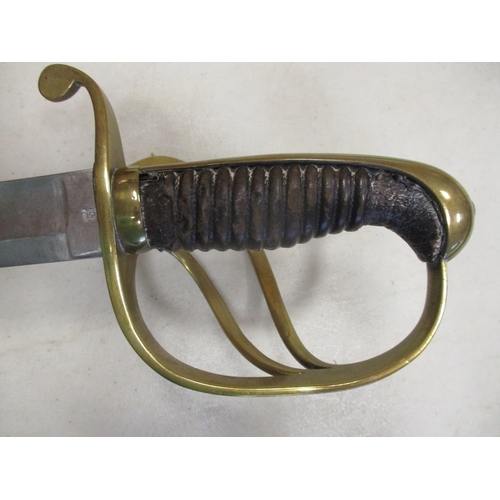 123 - Bavarian M1826 Chevauleger Cavalry sabre (or similar) by Weyersberg and scabbard, ricasso marked wit... 