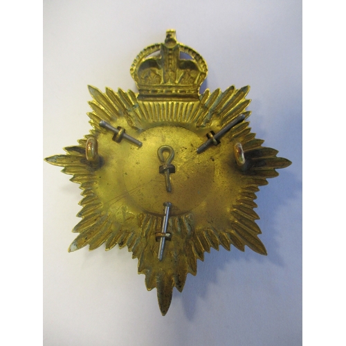 138 - Royal Marine Bandmaster's 1905-52 gilt helmet plate, Gibraltar in scroll atop wreath with fouled anc... 