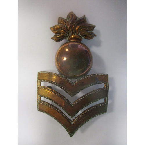 152 - Royal Marine Artillery 1855-57 undress cap badge range with Lance-Sergeant, Bombardier and Lance-Bom... 