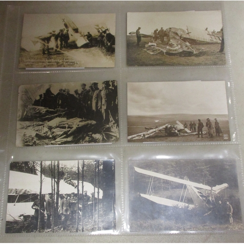 170 - WW1 collection of German, British and French photographs of mainly aircraft, many crashed or shot do... 