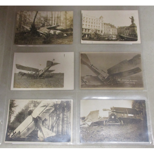 170 - WW1 collection of German, British and French photographs of mainly aircraft, many crashed or shot do... 