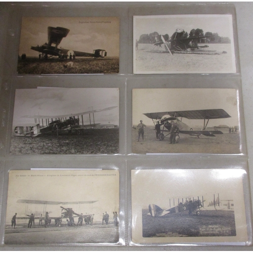 170 - WW1 collection of German, British and French photographs of mainly aircraft, many crashed or shot do... 