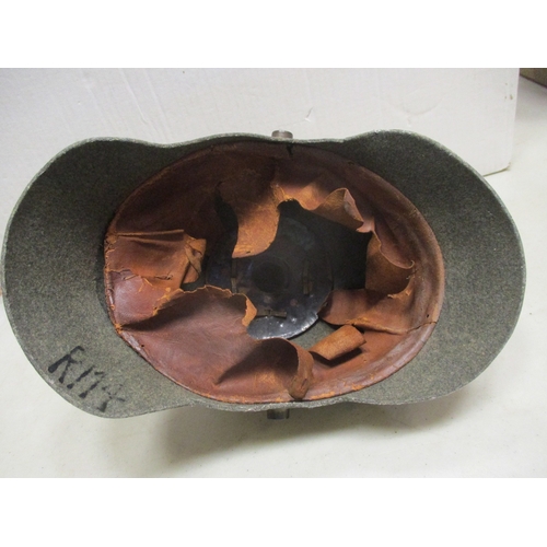 171 - WW1 Baden enlisted man's ersatz felt pickelhaube, with helmet plate and spike and base, rosettes and... 