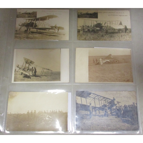 173 - WW1 German and British aviation postcard collection (with odd photo), majority are RPs, with RFC and... 