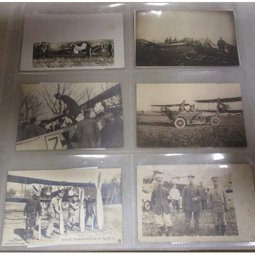 173 - WW1 German and British aviation postcard collection (with odd photo), majority are RPs, with RFC and... 