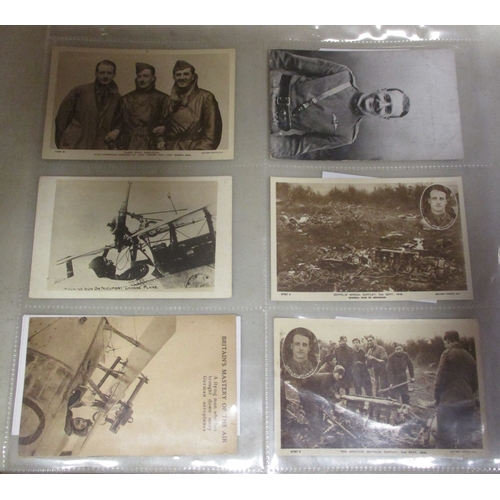 173 - WW1 German and British aviation postcard collection (with odd photo), majority are RPs, with RFC and... 