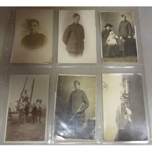 173 - WW1 German and British aviation postcard collection (with odd photo), majority are RPs, with RFC and... 