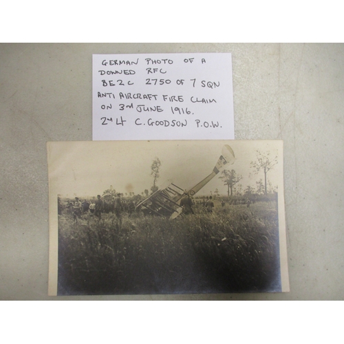 176 - Collection of WW1 mostly German photographs of shot down and crashed aircraft, many with postcard ba... 