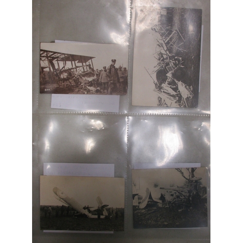 179 - Collection of various sized WW1 photographs of British and German aircraft and personnel, some with ... 