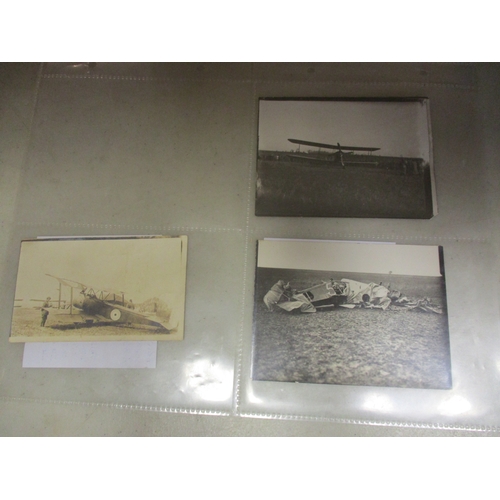 179 - Collection of various sized WW1 photographs of British and German aircraft and personnel, some with ... 