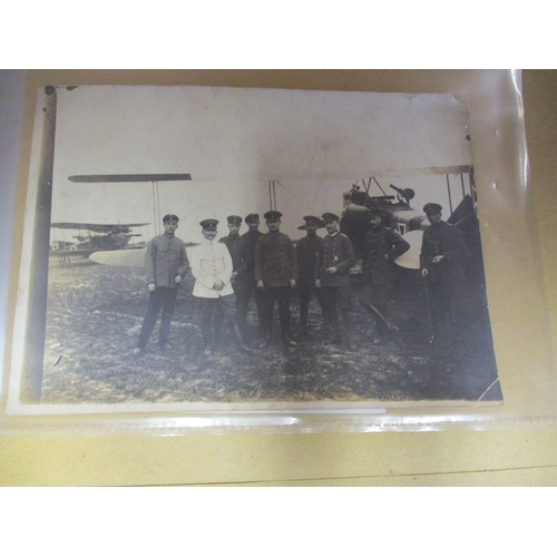 184 - WW1 collection of mostly German photographs of  aircraft and personnel, some of crashes with extensi... 