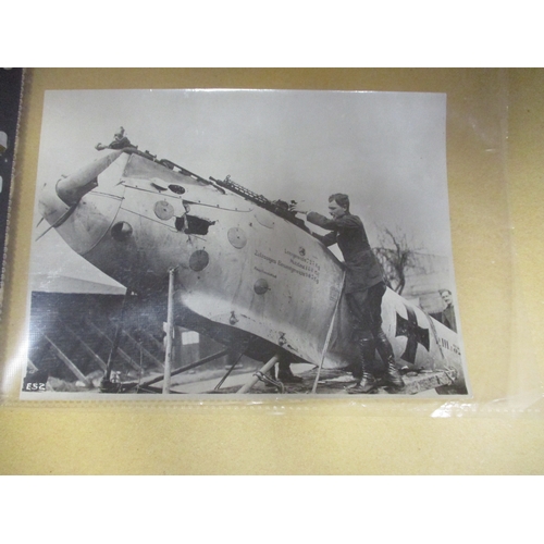 184 - WW1 collection of mostly German photographs of  aircraft and personnel, some of crashes with extensi... 