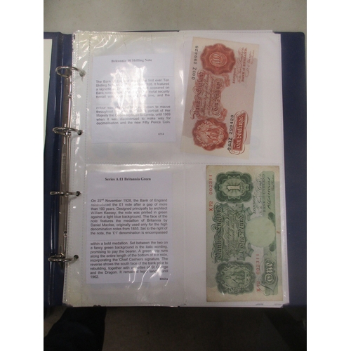 203 - Range of Catterns to Salmon banknotes in pair of albums, generally very fine or better, includes £50... 