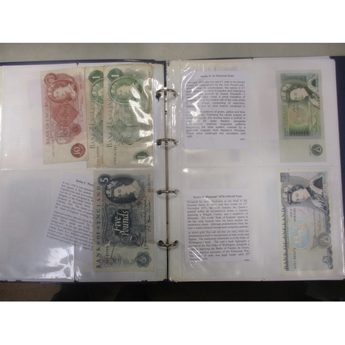 203 - Range of Catterns to Salmon banknotes in pair of albums, generally very fine or better, includes £50... 