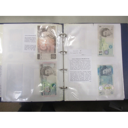 203 - Range of Catterns to Salmon banknotes in pair of albums, generally very fine or better, includes £50... 