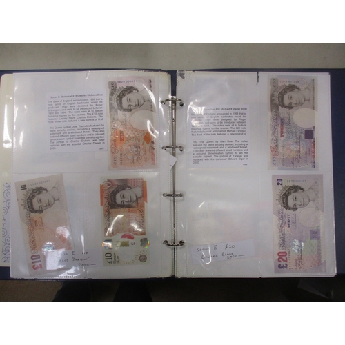 203 - Range of Catterns to Salmon banknotes in pair of albums, generally very fine or better, includes £50... 