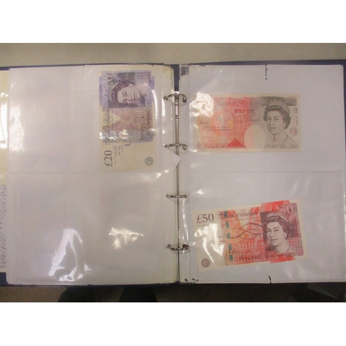 203 - Range of Catterns to Salmon banknotes in pair of albums, generally very fine or better, includes £50... 