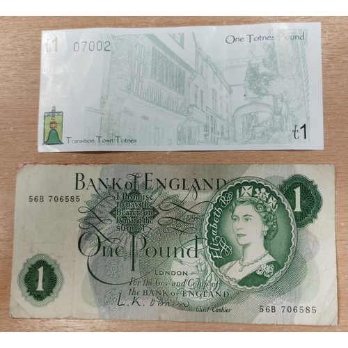 220 - Range of framed banknotes with Warren Fisher dot £1 C1/78 547679 good fine (Duggleby T31), Warren Fi... 