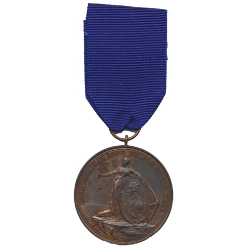 3 - 1798 Davison's Nile Medal in bronze, fitted with small ring mount and loop to top for wear, full leg... 