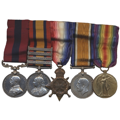 35 - WW1 Distinguished Conduct Medal to 8-10539 C.S. Mjr C.P.G. Dewson 3/S. Staff R., 1899 QSA 4 clasps C... 