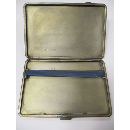 427 - Silver cigarette case Birmingham hallmark, maker Inman Manufacturing Co, generally very good, inside... 