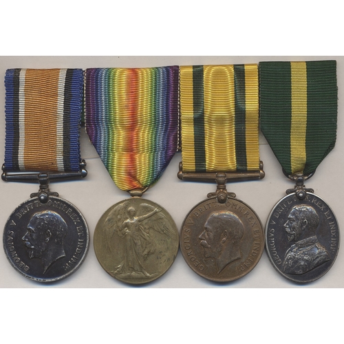 43 - WW1 BWM, Victory Medal, Territorial Force War Medal and KGV Territorial Force Efficiency Medal to 26... 