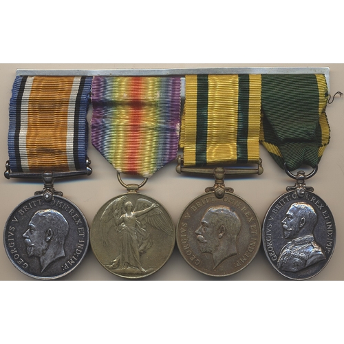 47 - WW1 BWM, Victory Medal, Territorial Force War Medal and KGV Territorial Force Efficiency Medal to 34... 