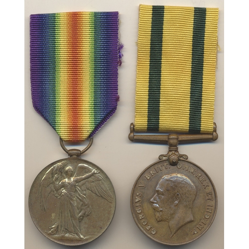 49 - WW1 Victory Medal and Territorial Force War Medal to 7027 Pte H. Hockley 7-Lond R. very fine. With c... 