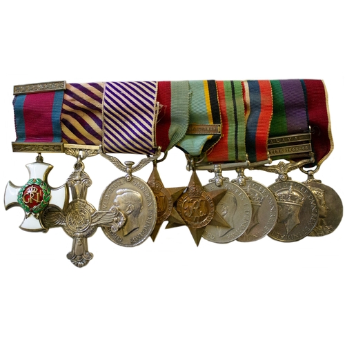 56 - A WW2 bomber pilot's unique triple gallantry group, Distinguished Service Order (suspension bar date... 