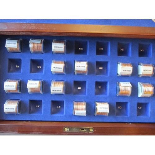 680 - World collection with USA state quarters including 26 uncirculated rolls of 12, $1 presidents proof ... 