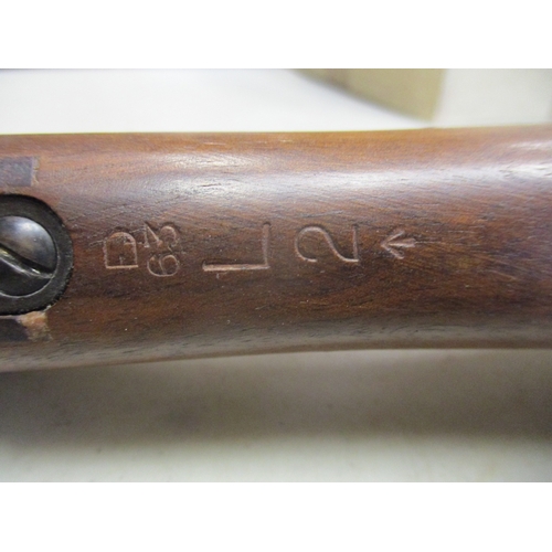 80 - 1963 Enfield 7.62mm SLR (Self Loading Rifle) L1A1 No A115040, wooden butt and forestock, magazine ho... 