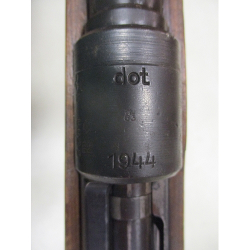 83 - German 1944 Mauser Model 98 7.92mm bolt action rifle No B0022, top of the receiver is marked with th... 