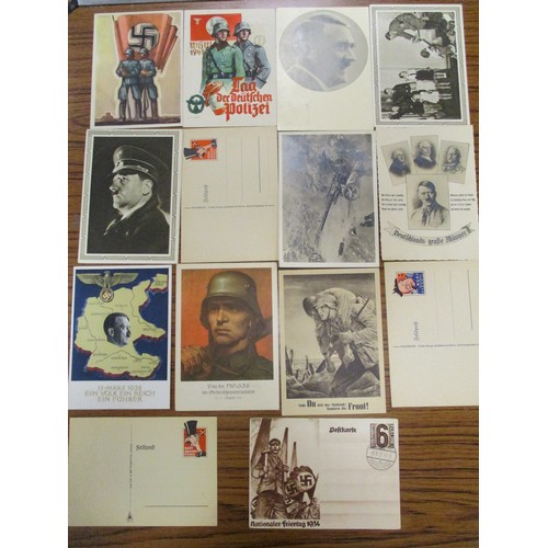 130 - Military. Range of Nazi, Third Reich with many featuring Hitler. Qty. 56 (R)