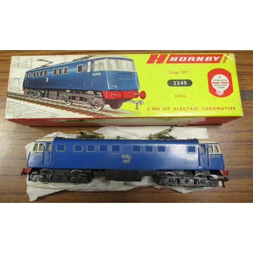 525 - Hornby Dublo. Electric 2-rail locomotive E3002 No 2245 generally good in good box. (Ramsay L15) (See... 