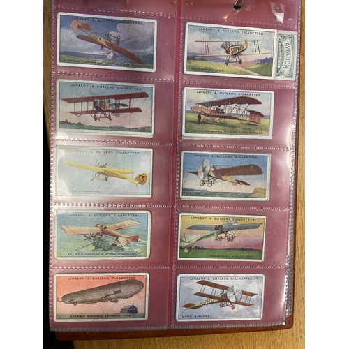 12 - Collection in 9 albums with complete sets including L&B 1915 Aviation, part sets including BAT 1915 ... 