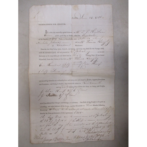 155 - 18th Century letters/documents with:
1. Letter dated 26th March 1796 from Whitehall, by direction of... 