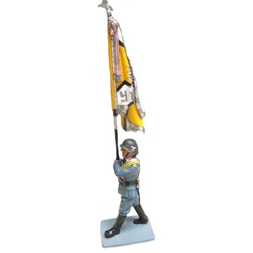 181 - King & Country. Luftwaffe range with marching Officer Standard Bearer No LW009 (4), Marching Airman ... 