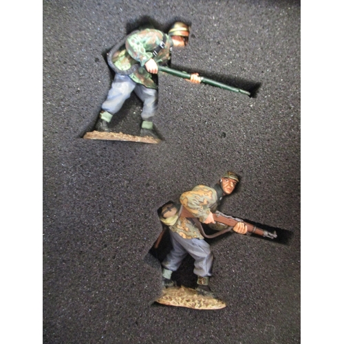 182 - King & Country. Waffen SS range with triple figure sets Nos WSS111 and WS122, double figure sets Nos... 