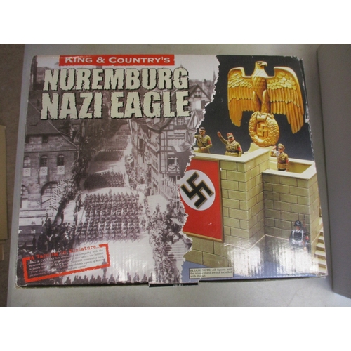 187 - King & Country. Nuremburg Review Stand No LAH082 & Nuremburg Nazi Eagle No LAH83 mint in good boxes.... 