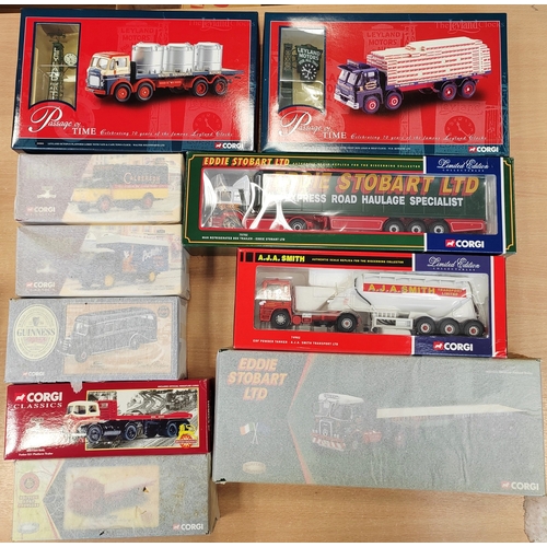 217 - Corgi. Collection of trucks, lorries, buses, coaches etc. generally mint in excellent to near mint b... 