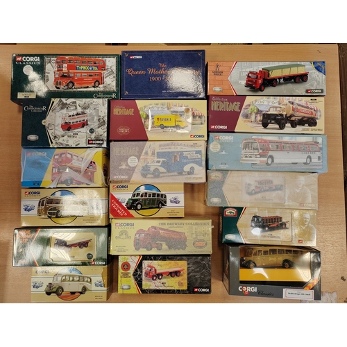 220 - Corgi. Collection of trucks, lorries, buses, coaches etc. generally mint in excellent to near mint b... 