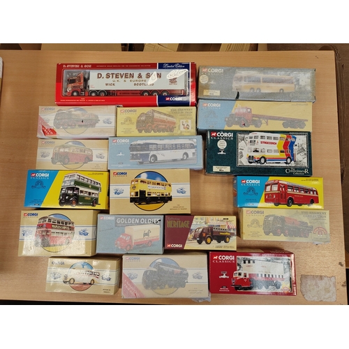 220 - Corgi. Collection of trucks, lorries, buses, coaches etc. generally mint in excellent to near mint b... 