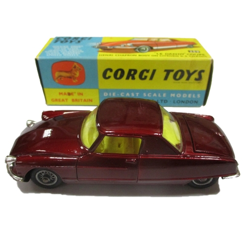 223 - Corgi. Boxed mixed collection of cars, including 'Le Dandy' Coupe No 259, Hillman Hunter with Kangar... 