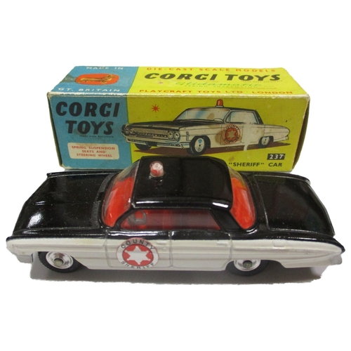 223 - Corgi. Boxed mixed collection of cars, including 'Le Dandy' Coupe No 259, Hillman Hunter with Kangar... 