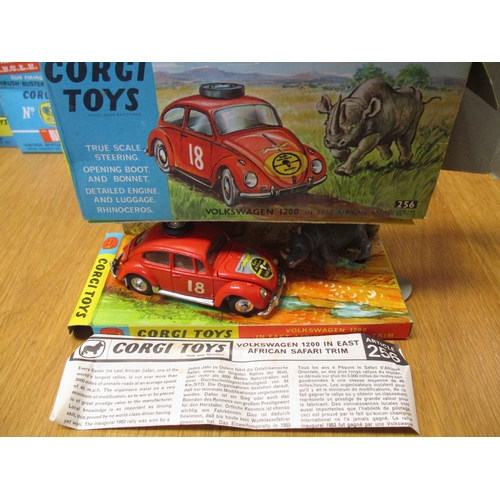 232 - Corgi. Volkswagen 1200 in safari trim No 256, rhino and leaflet present generally excellent in excel... 