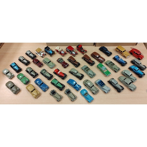 243 - Dinky. Earlier collection generally fair to good plus of cars, race cars, ambulances, figurines etc.... 